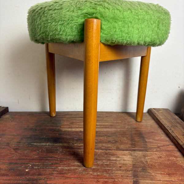 Vintage Mid Century Hocker grün