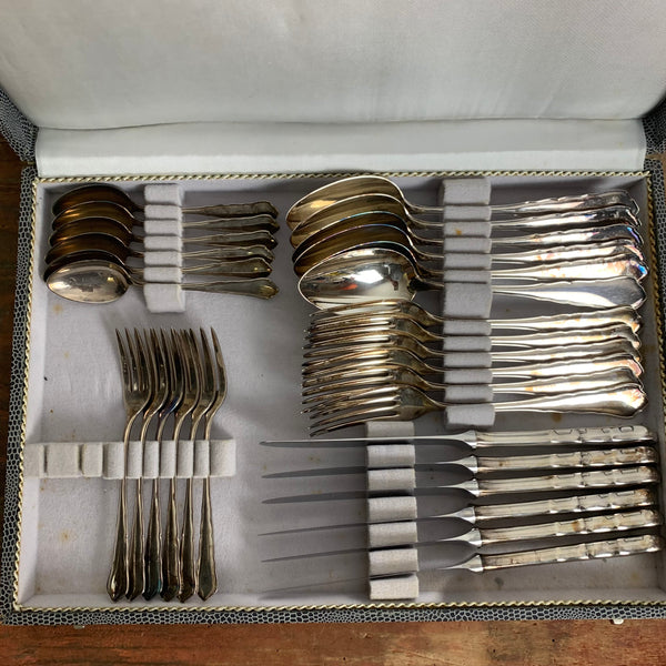 Vintage Tafelbesteck Chippendale Silber von WMF für 6 Personen