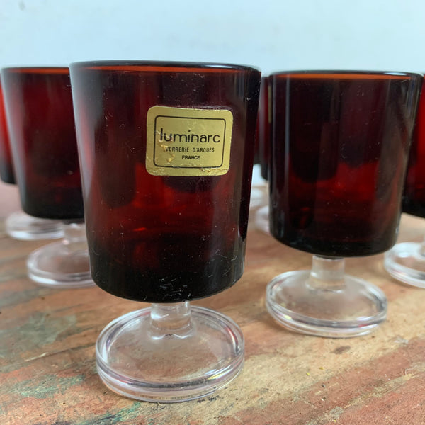 12 Luminarc Gläser in rubinrot