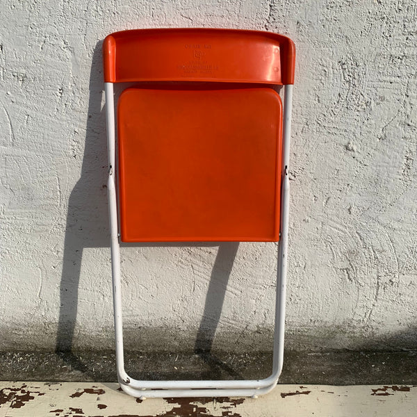 Vintage Design Klappstuhl von Hans Lindfors für Höganäsmöbler orange