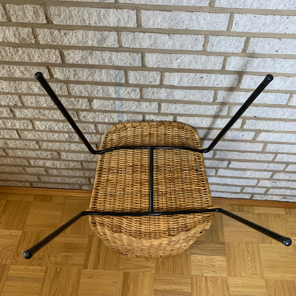 Vintage Basket Chair Korbstuhl von Gian Franco Legler