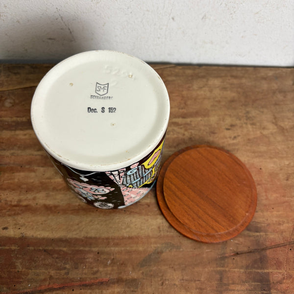Vintage Betthupferl Deckeldose von Schramberg