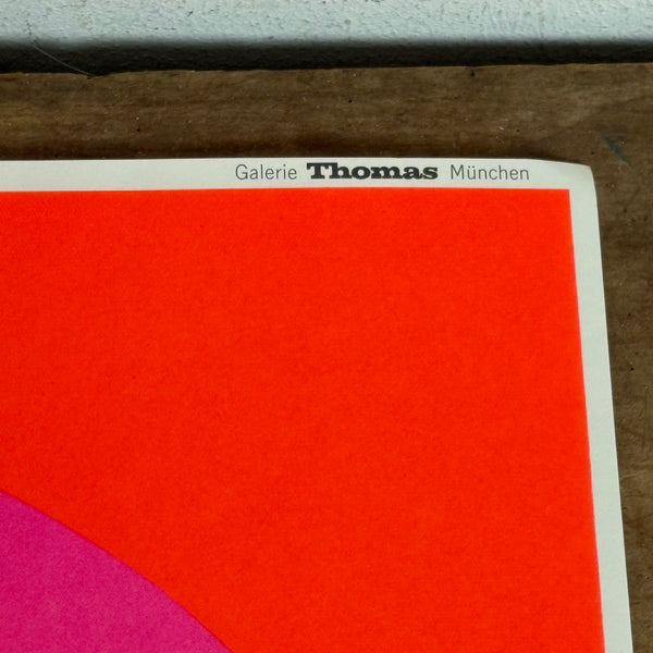 Offsetdruck Plakat Rot auf Pink von Rupprecht Geiger Galerie Thomas München
