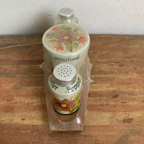 Vintage Menage Porzellan Teakholz OVP