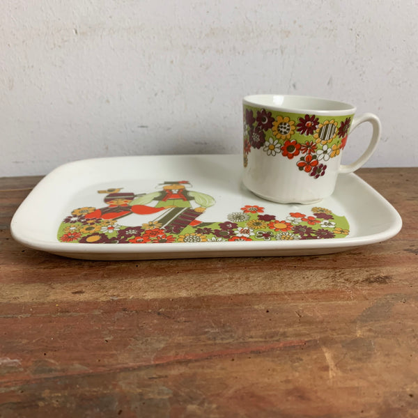 Vintage Design Snack Set Folklore von Turi Gramstad Oliver für Figgjo Flint