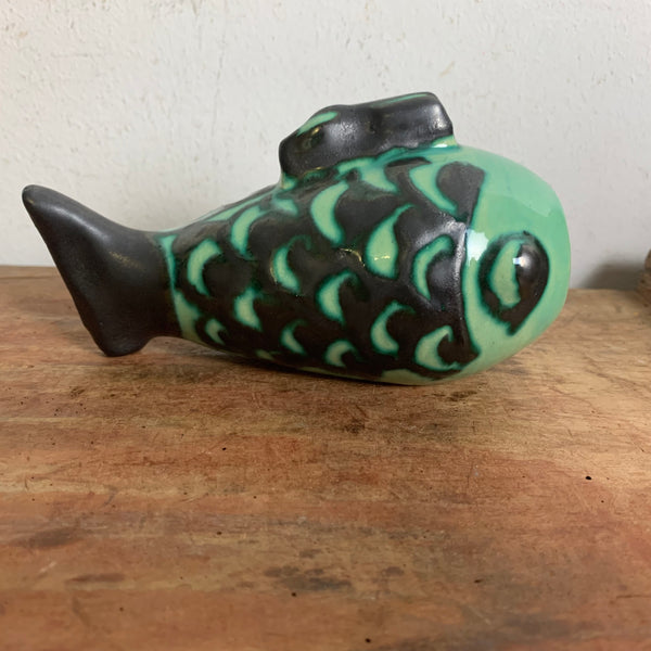 Mid Century Keramik Aschenbecher Fisch