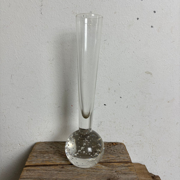 Orchideenvase Solifleurvase Stangenvase Kugelfuß mit Bubbles