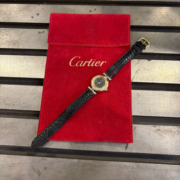 Must de Cartier Colisée Damenuhr aus Vermeil