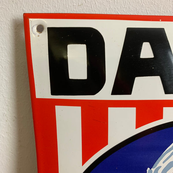 Emaille Schild Dapol rein amerikanisches Petroleum