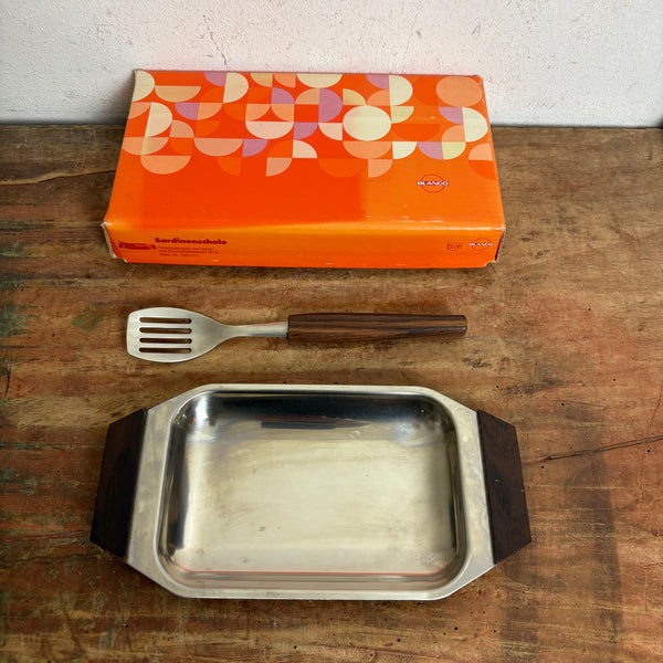 Vintage Sardinenschale mit Heber OVP