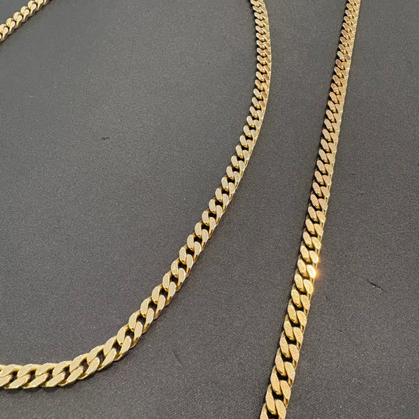 Panzerkette 585er Gold mit dazugehörigen 333er Panzerarmband