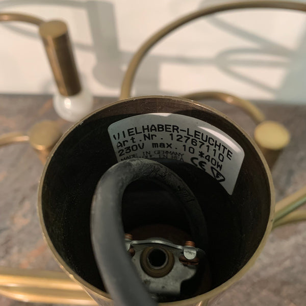 Vintage Sputnik Deckenleuchte aus Messing von Vielhaber Leuchten