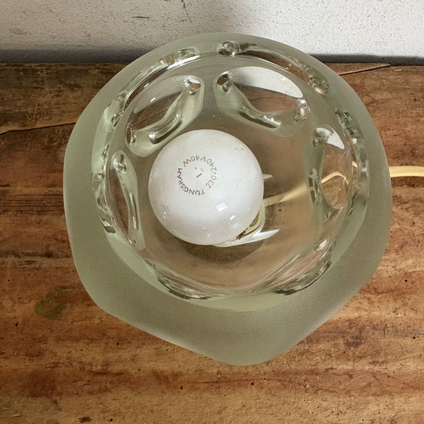 Vintage Ice Cube satiniert Bubble Glas Lampe von Peill und Putzler