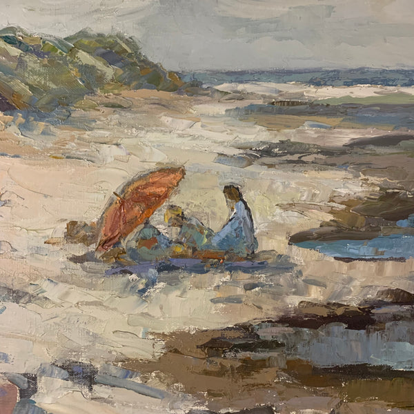 Ölgemälde Strand von Klaus Heckert