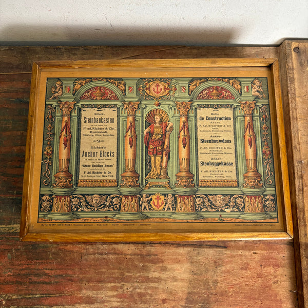 Großer antiker Anker-Steinbaukasten der Firma F. Ad. Richter & Cie