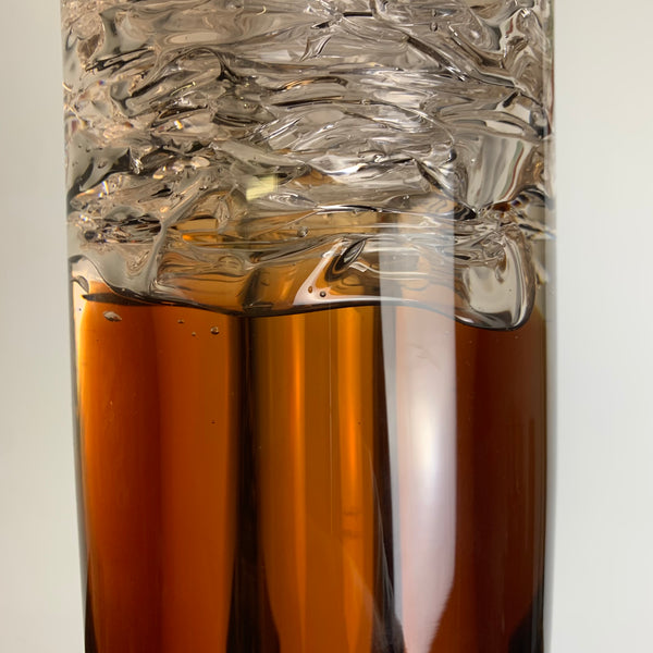 Vintage Glasobjekt Vase Whirlpool von Frantisek Vizner für Skrdlovice