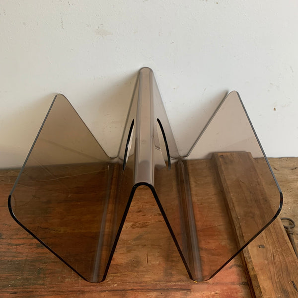 Vintage Magazine Rack Plexiglas Zeitungsständer Acrylglas