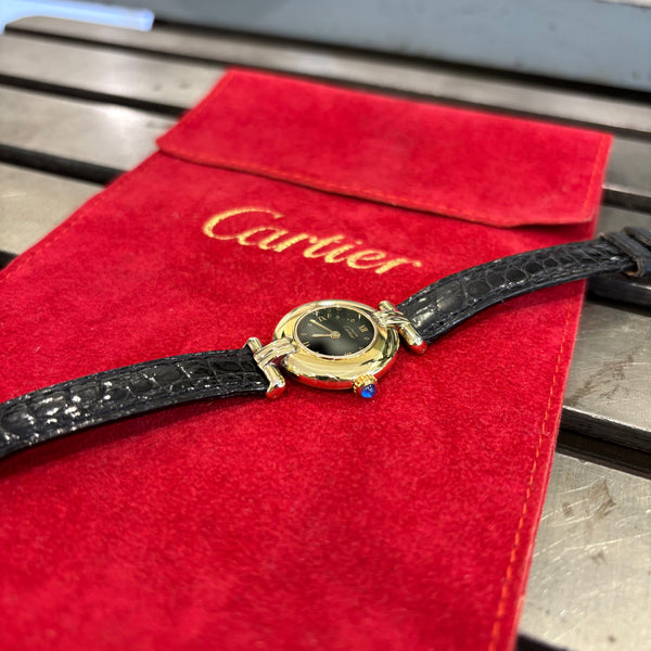 Must de Cartier Colisée Damenuhr aus Vermeil
