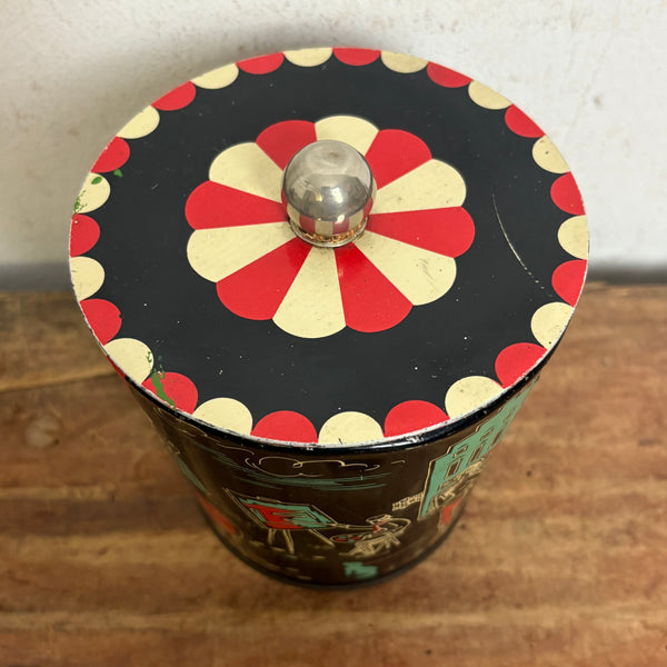 Vintage Mid Century Blechdose 
Grundner Kaffee Stuttgart