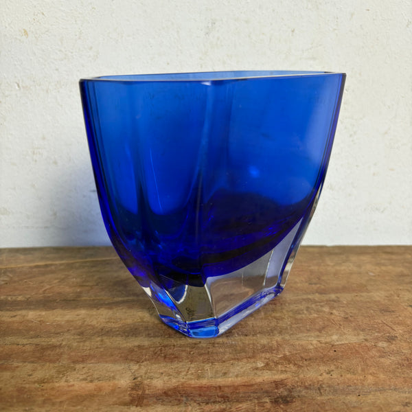 Vintage Glas Vase von Gunnar Ander für Lindshammar Glasbruk