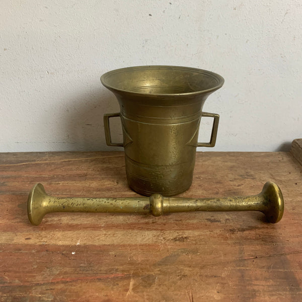 Vintage Apotheker Möser aus Messing