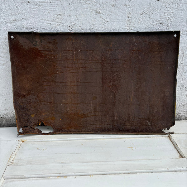 Vintage Emaille Schild Überschreiten der Drehscheibe verboten!