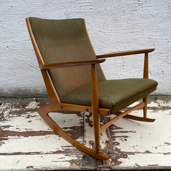 Vintage Danish Rocking Chair Model 97 by Holgar Georg Jensen für Tønder Møbelværk