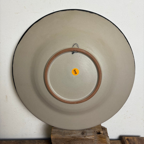 Vintage XXL Keramik Wandteller von KMK Baum