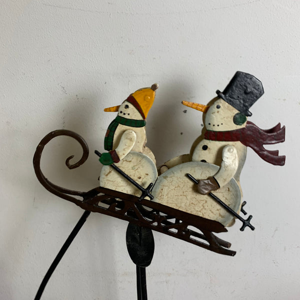 Nostalgische Pendelfigur Schneemann