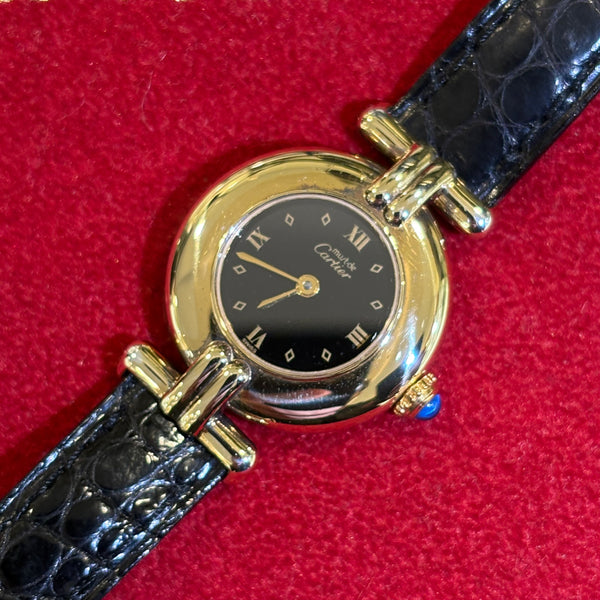 Must de Cartier Colisée Damenuhr aus Vermeil
