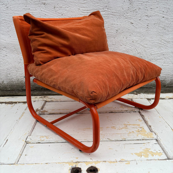 Vintage Lounge Chair Stuns von Jan Dranger und Johan Huldt für Innovator in orange