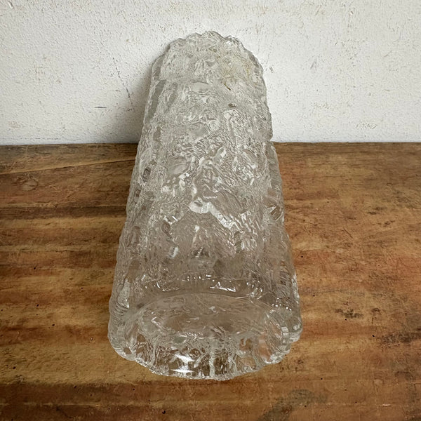 Vintage Ice Glas Vase von Georgshütte