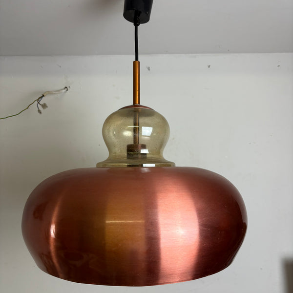 Vintage Design Space Age Kupfer Deckenlampe