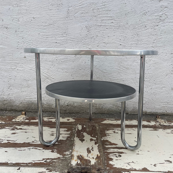 Vintage Bauhaus Tisch aus Stahlrohr von Mauser Werke