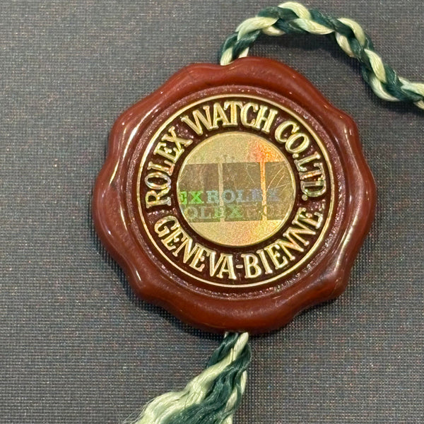 Rolex Siegel Officially Certified Chronometer Hang Tag