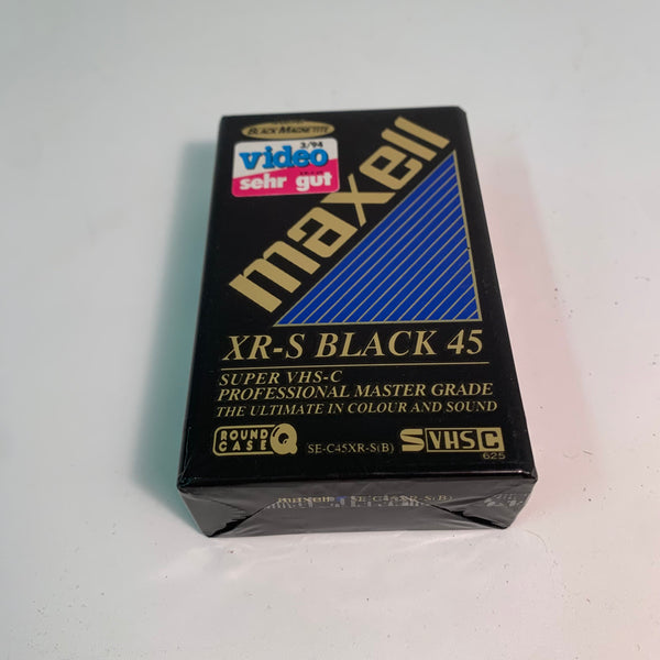 Vintage Kassette Doppelpack Maxwell XR-S BLACK 45 SUPER VHS-C PROFESSIONAL MASTER GRADE OVP