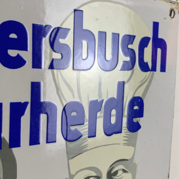 Vintage Emaille Schild Küpperbusch Sparherde haben Weltruf