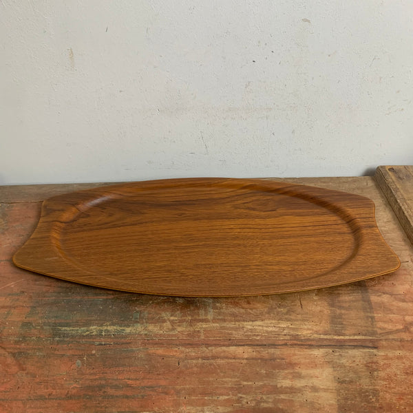 Vintage Mid Century Teakholz Tablett von Silva Denmark