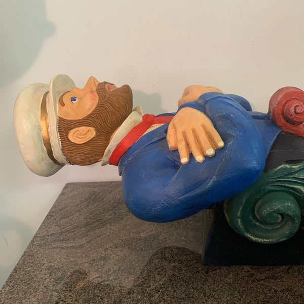 Holz Galionsfigur Kapitän