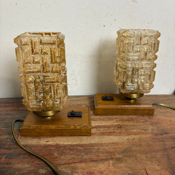 2 vintage Nachttisch Lampen
