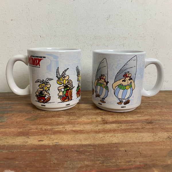 2 vintage Tassen Asterix und Obelix