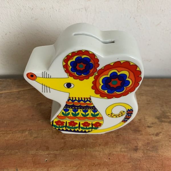 Vintage Spardose Maus Sparkasse
