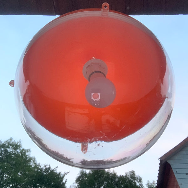 Retro Deckenlampe Koziol von Orion in orange / transparent