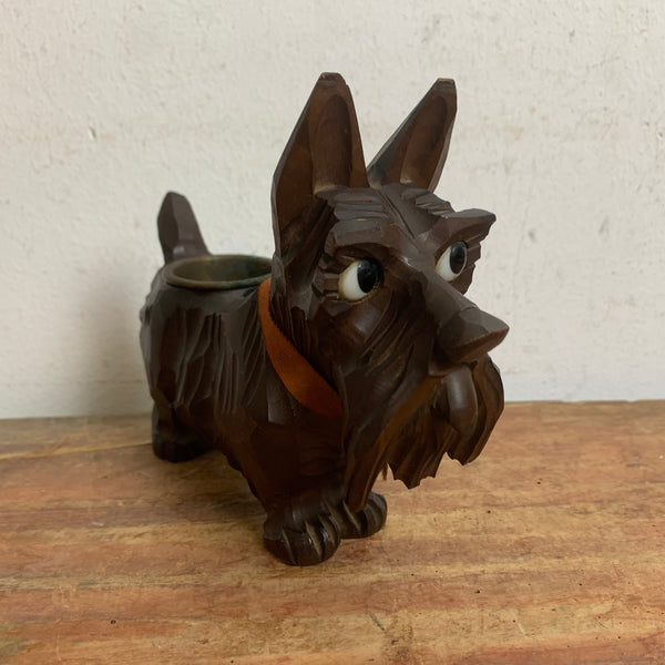 Art Deco Scottish Terrier Pfeiffenhalter Zigarren Zündholz Halter