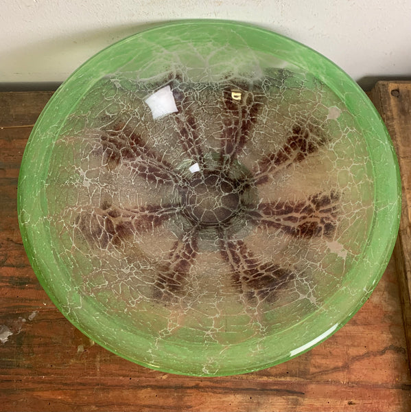 Art Deco Glas Schale Ikora von Karl Wiedmann für WMF