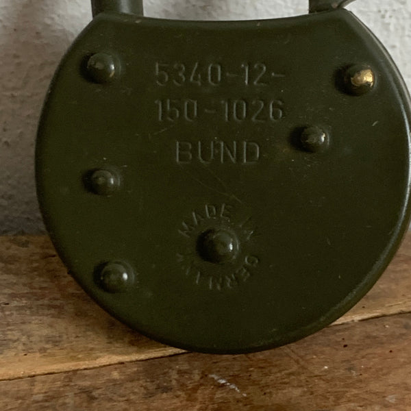 Vintage Vorhängeschloss Bügelschloss Bundeswehr