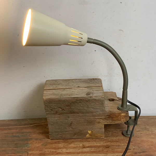 Vintage Schwanenhals Klemm Lampe Kvart von Marianne und Knut Hagberg für Ikea in weiß