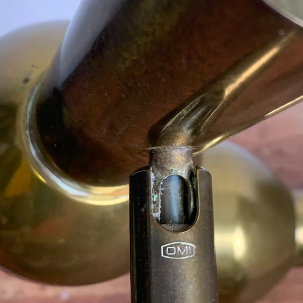 Zwei vintage Messing Klemm Lampen von Koch & Lowy für Omi