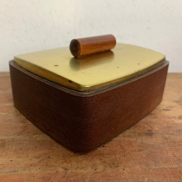 Vintage Mid Century Teakholz Schachtel Dose