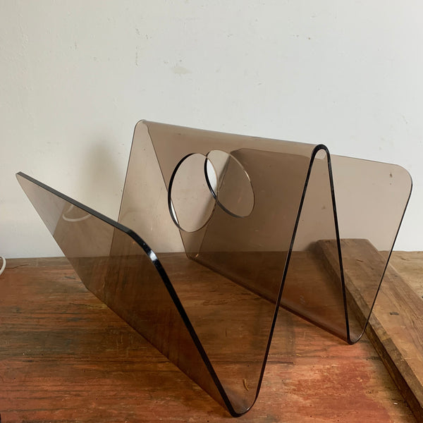 Vintage Magazine Rack Plexiglas Zeitungsständer Acrylglas